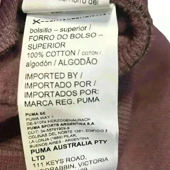 Puma Women’s Embroidery Pants Dusty Plum Size XL - Picture 4 of 4